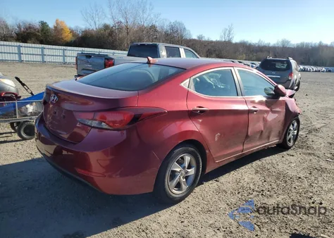 2015 Hyundai Elantra Se from USA, damaged, VIN 5NPDH4AE8FH565863